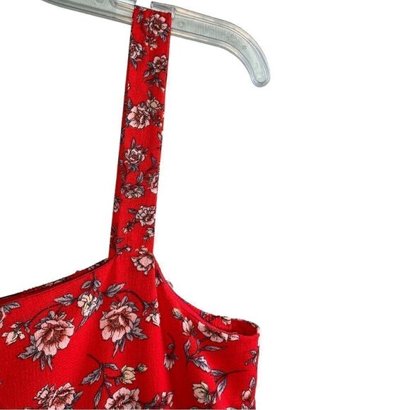 STUDIO B BY BOBEAU RED FLORAL MAXI DRESS XL - Picture 5 of 11